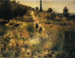 Auguste renoir Road Rising into Deep Grass Sweden oil painting art